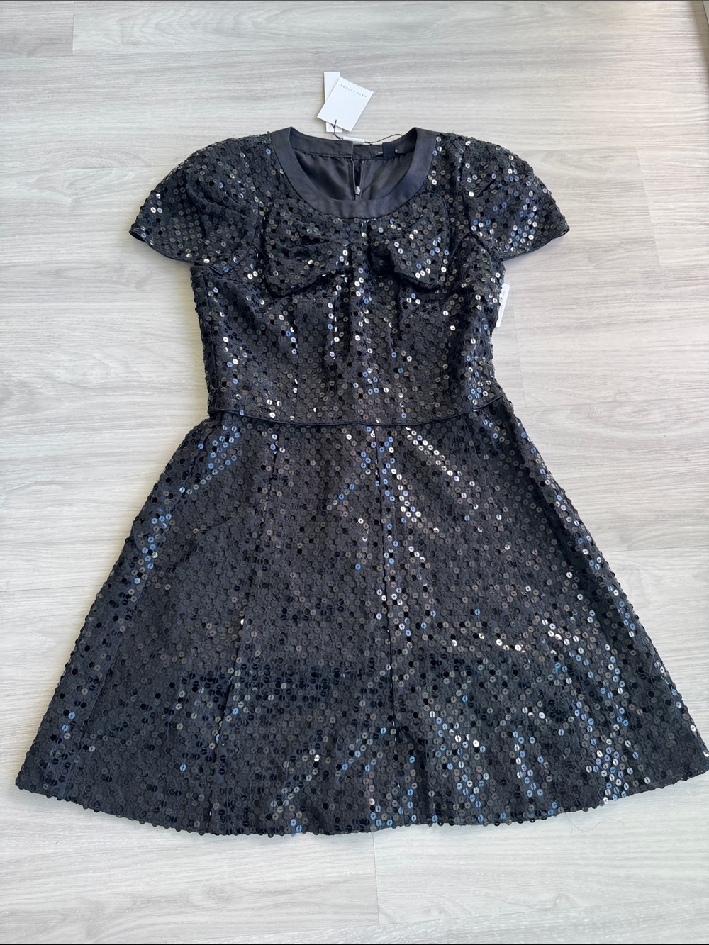 NWT Marc Jacobs Black Sequin Fit-and-Flare Dress